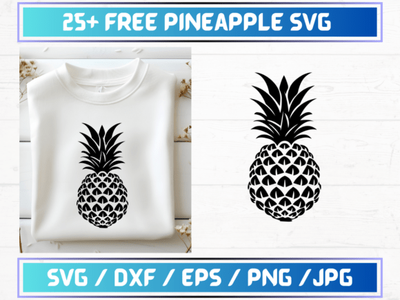 25 Pineapple SVG Files for Graphics and Graphic Templates