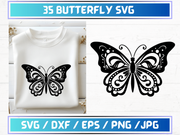 35 Butterfly SVG Files for Modern Graphics and Templates