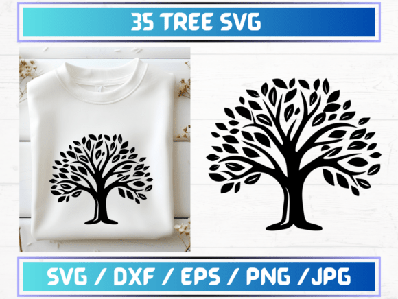 35 Tree SVG Files for Graphics and Graphic Templates