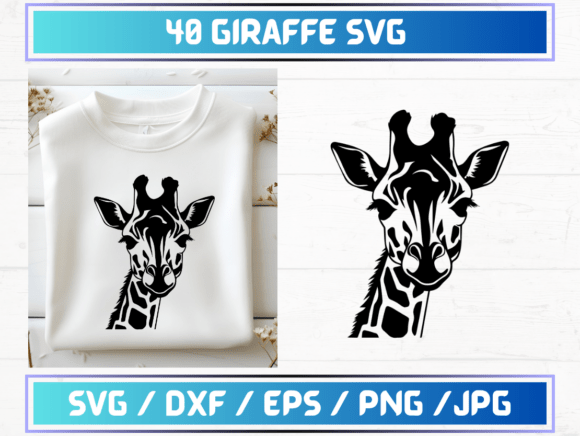 40 Giraffe SVG Files for Modern Graphics and Graphic Templates