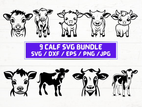 Calf SVG Bundle: Premium Graphics for Crafts & Branding