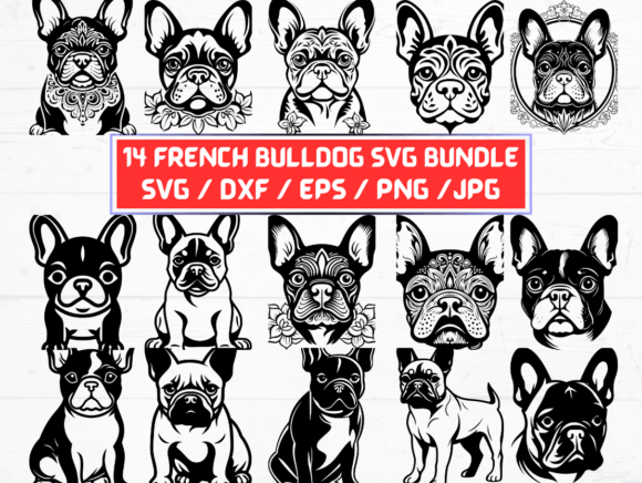 French Bulldog SVG, DXF, EPS, JPG, PNG Review