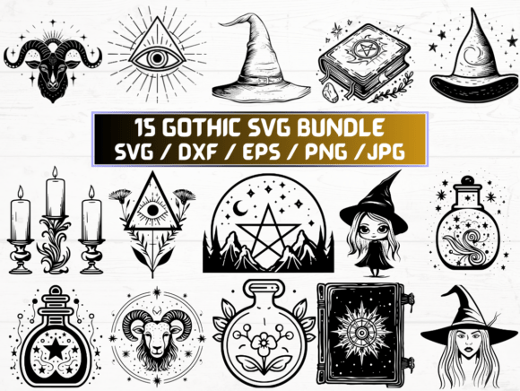 Gothic Svg Cricut Graphics for Crafts and Branding