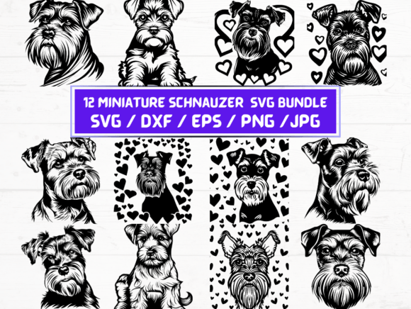Miniature Schnauzer Svg File: Essential Graphics for Crafts and Publishing