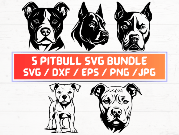 Pitbull SVG Graphics for Crafts and Branding